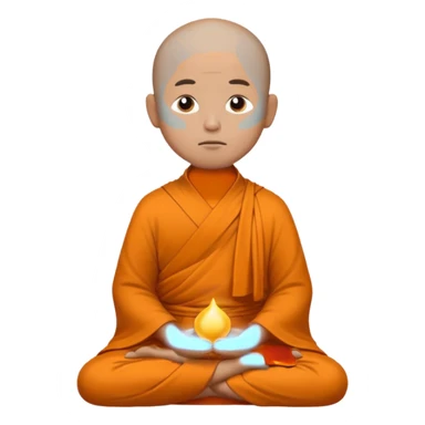 monk meditating sticker