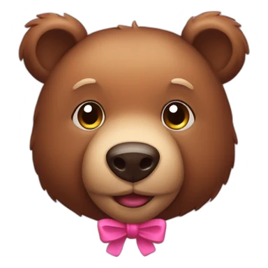Cute brown bear with pink cheeks sticker