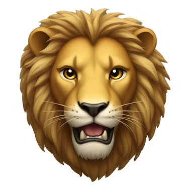 fierce lion holding a shield sticker