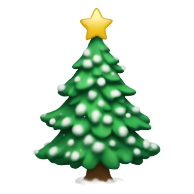 A christmas tree with snow sticker