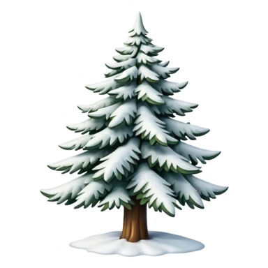 snow covered tree sticker