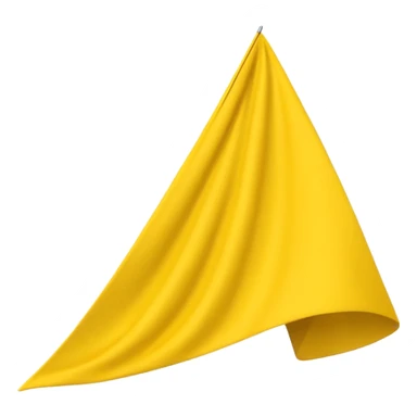 Triangular flag with yellow colour sticker