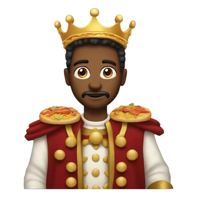 a king with burguers sticker