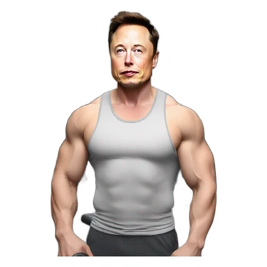 ELON MUSK IN THE GYM CONFUSED sticker