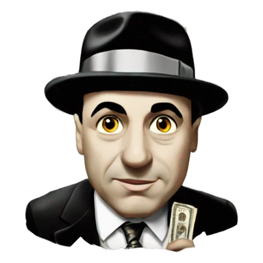 Al Capone counting cash  sticker