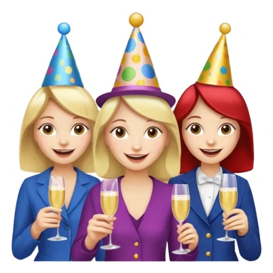 Девушка на вечеринке в кругу друзей  sticker