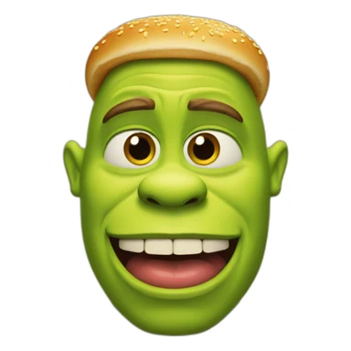 shrek with an burger sticker
