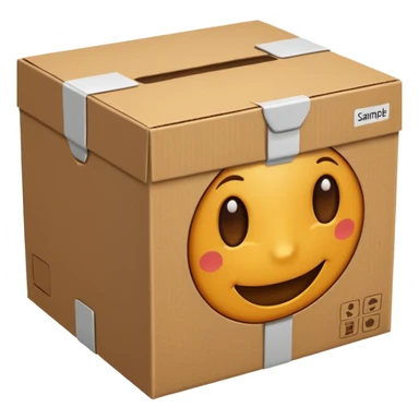 ein karton mit der beschriftun "musterset" sticker