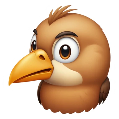 Vogel mit finger an der stirn sticker