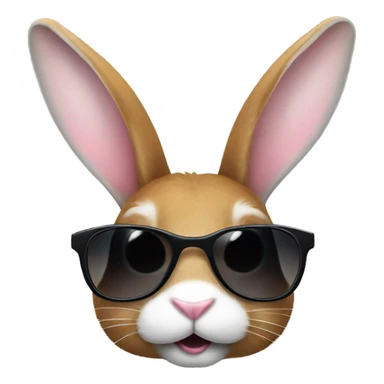 Bunny with sunglasses sticker