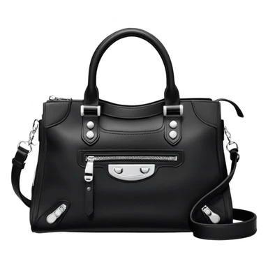 Balenciaga black  city  bag sticker