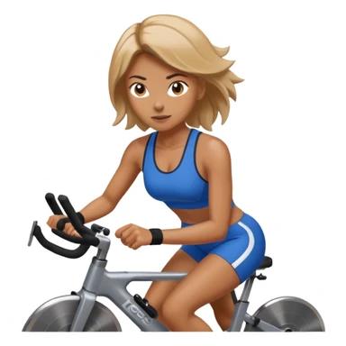 woman in spining sport sticker