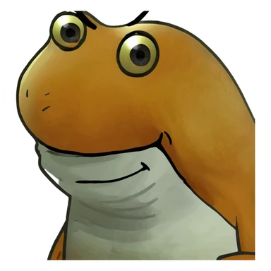 goldfish with funny face, goofy expression sticker