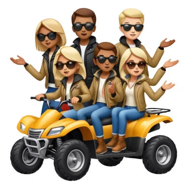 voyous sur un quad sticker