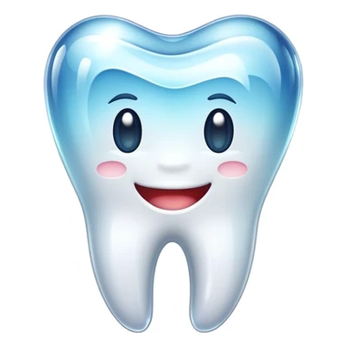 A tooth made of crystal sticker