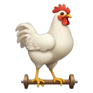 ubber chicken with a pulley in the middle sticker