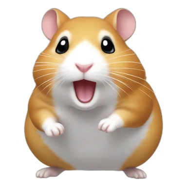 jumping up in the air hamster sticker
