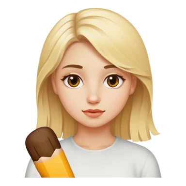 Blonde girl artist  sticker