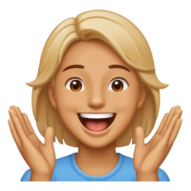 😮👏  with his mouth open claps himself on the cheek sticker