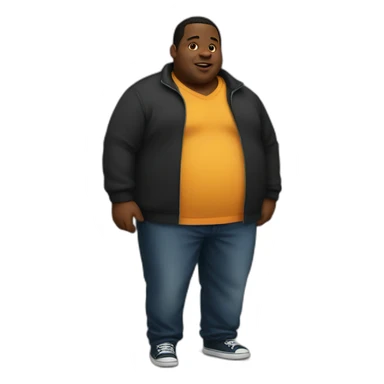 fat pregnant black man sticker