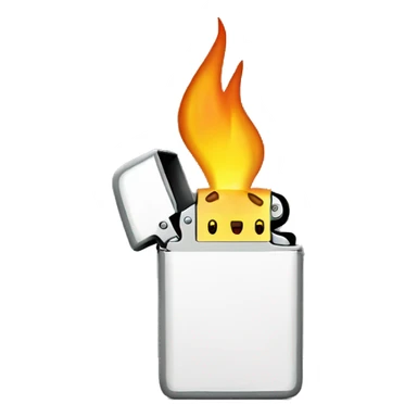 lighter with fire coming out sticker