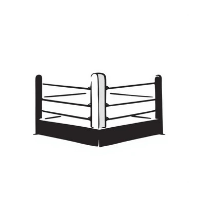 Boxing ring with ropes sticker