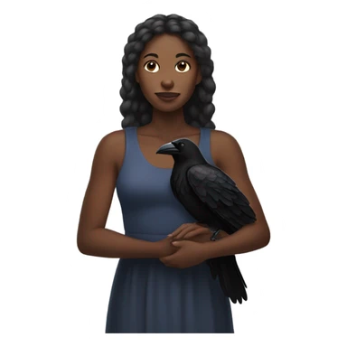 Black woman holding a Raven sticker