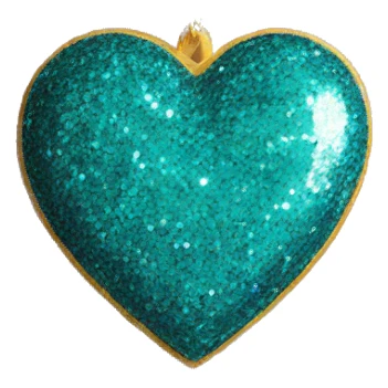 Heart Türkis glitter  sticker