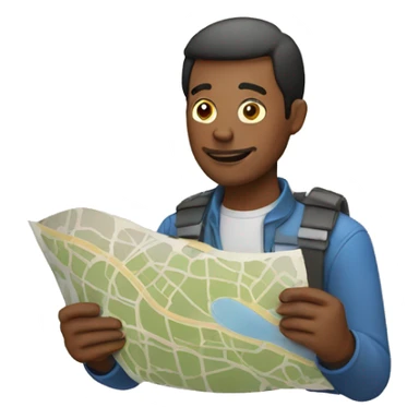 a man with a map in his hands sticker