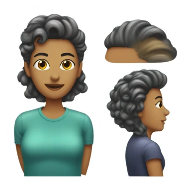 person getting their hair dyed sticker