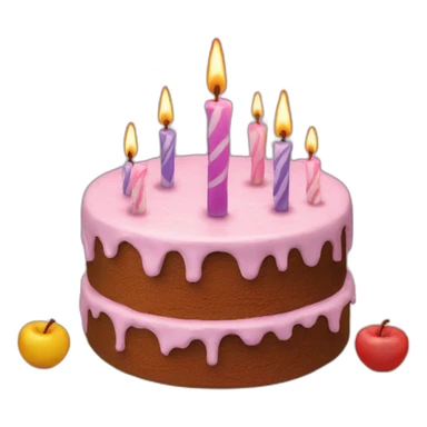 Cake with candles sticker