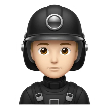 time traveler in black clothes and helmet sticker
