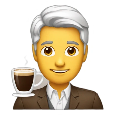 Diseñador con café sticker