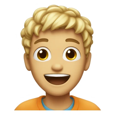 Happy crazy boy sticker