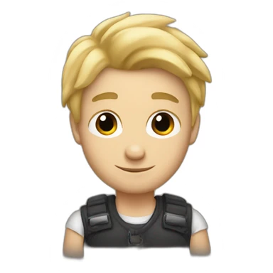 Blonde guy on the back of a raccoon sticker