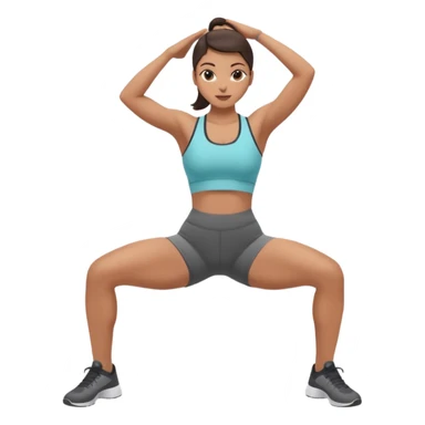 female glute exercise sticker