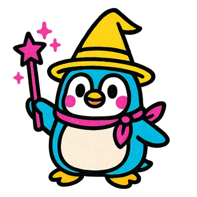 Penguin Wizard sticker