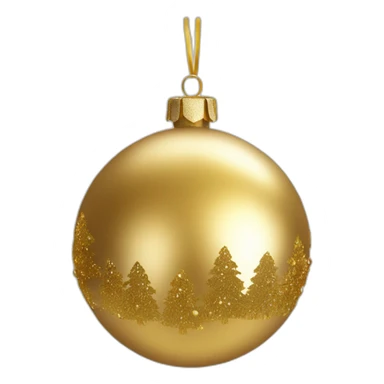 gold christmas bauble without string sticker