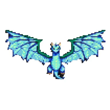 dragon soaring through the sky with wings spread wide sticker