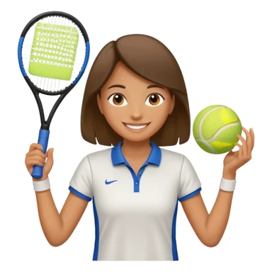 tennis girl jersey sticker