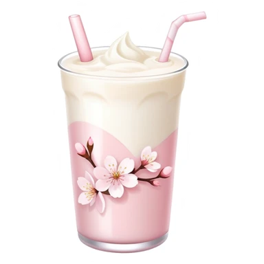 Cute Pastel pink and white Cherry Blossom Sakura Milk sticker