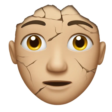 cracked skin sticker