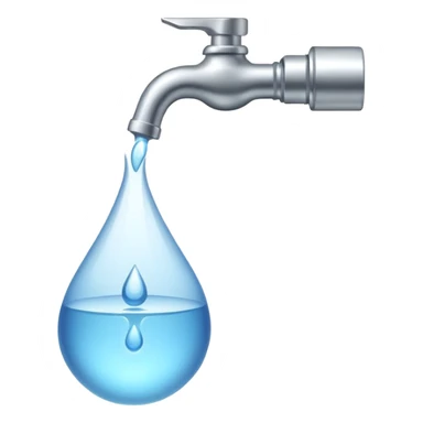 water flows from the tap sticker