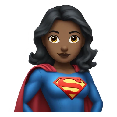 Supergirl Karina dark hair blue eyes with clothes sticker