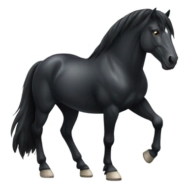 Big black horse sticker