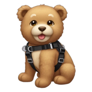 Teddy in black harness sticker