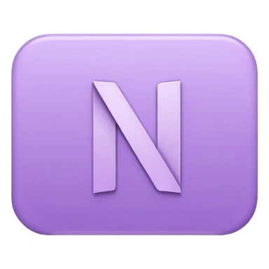 Netflix aesthetic "N" logo in pastel purple sticker