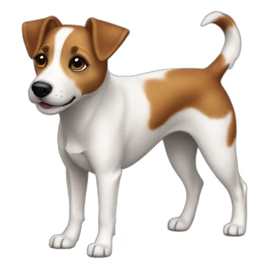 dog Jack Russell Terrier full body sticker