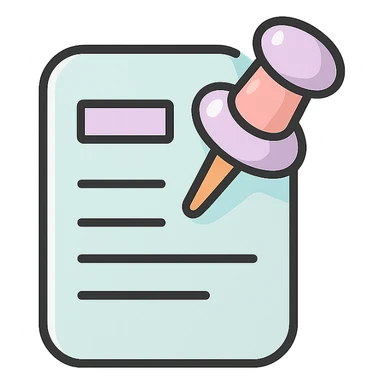 document push pin, oval shape, thick and volumetric, icon-color-outlined style, thin clean contours, soft rounded shapes, pastel palette #98B5BC, #B5B3C1, #C9A3C9, #E4C0CA, #F7DCD1, #F7C0AA, detailed shadows and highlights, soft lighting, transparent background sticker