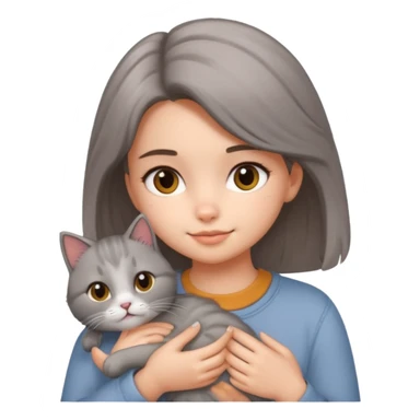 girl cat taking care of business sticker